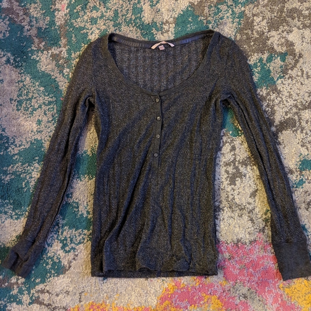 Gray Metallic Victoria's Secret Henley